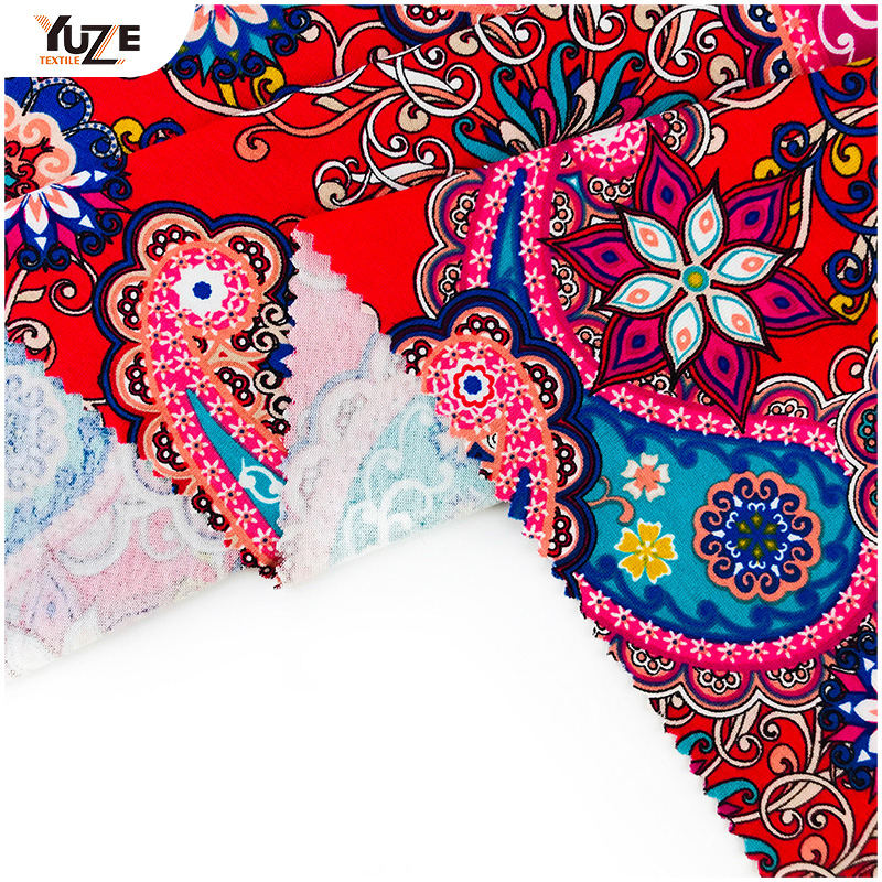 Yzmy-170715 rayon oe spandex cetak