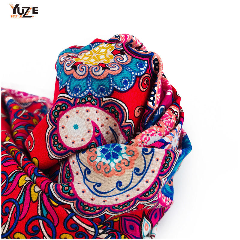 Yzmy-170715 rayon oe spandex cetak