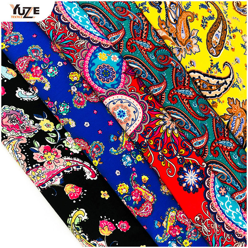 Yzmy-170715 rayon oe spandex cetak