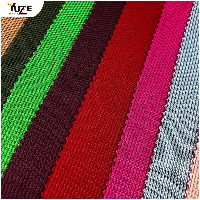 Inovasi Menyikat Sisi Ganda: YZK-010021 DTY 2*2 RIB 2 SIRGE P/D Fabric memberikan kenyamanan dan tekstur kelas atas