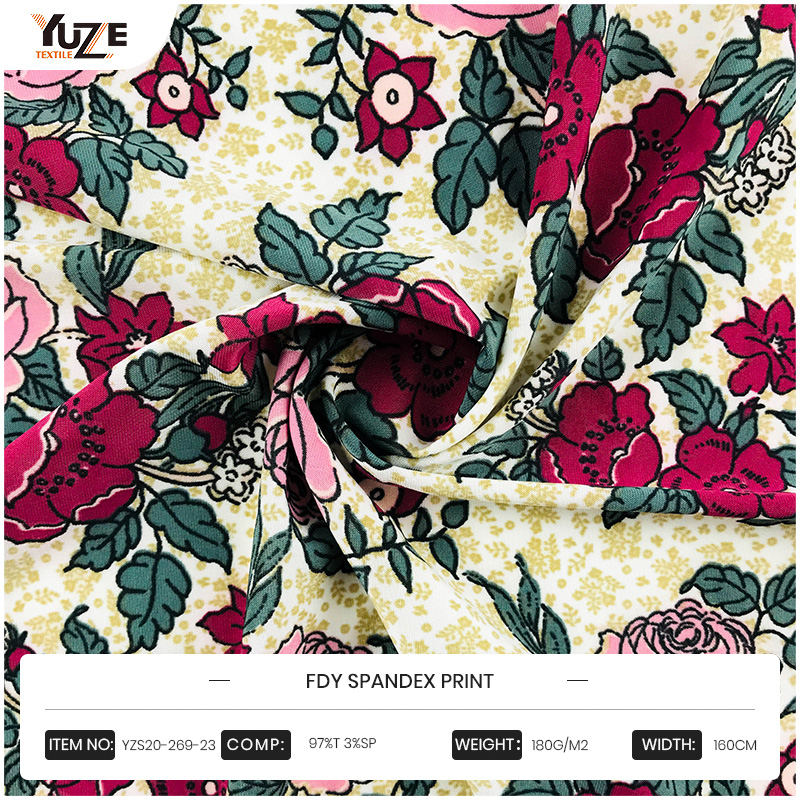 Yzs20-269-23 fdy spandex cetak