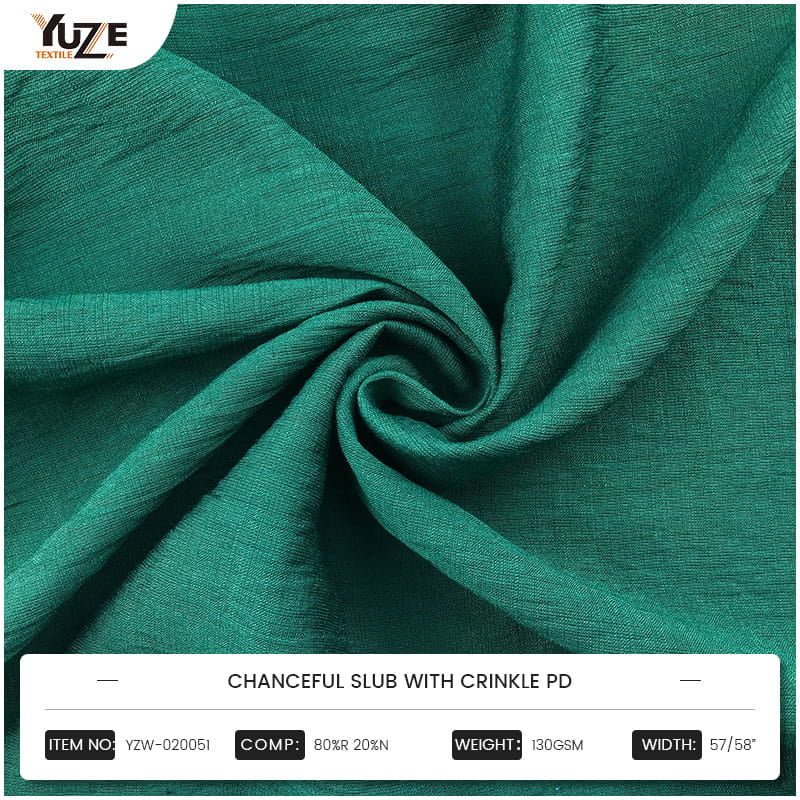 YZW-020051 SLUB peluang dengan crinkle PD