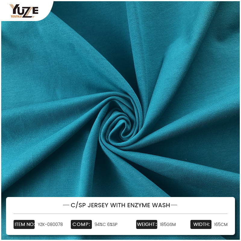 YZK-080078 CSP Jersey dengan pencucian enzim