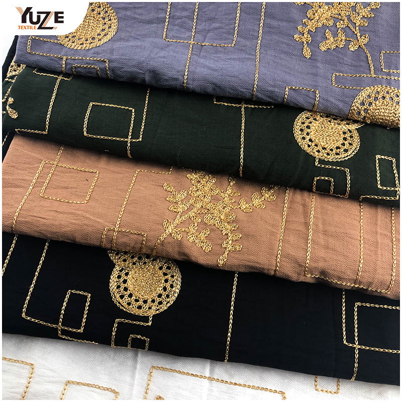 YZW-030137-4 RN Tree Crepe Embroidery