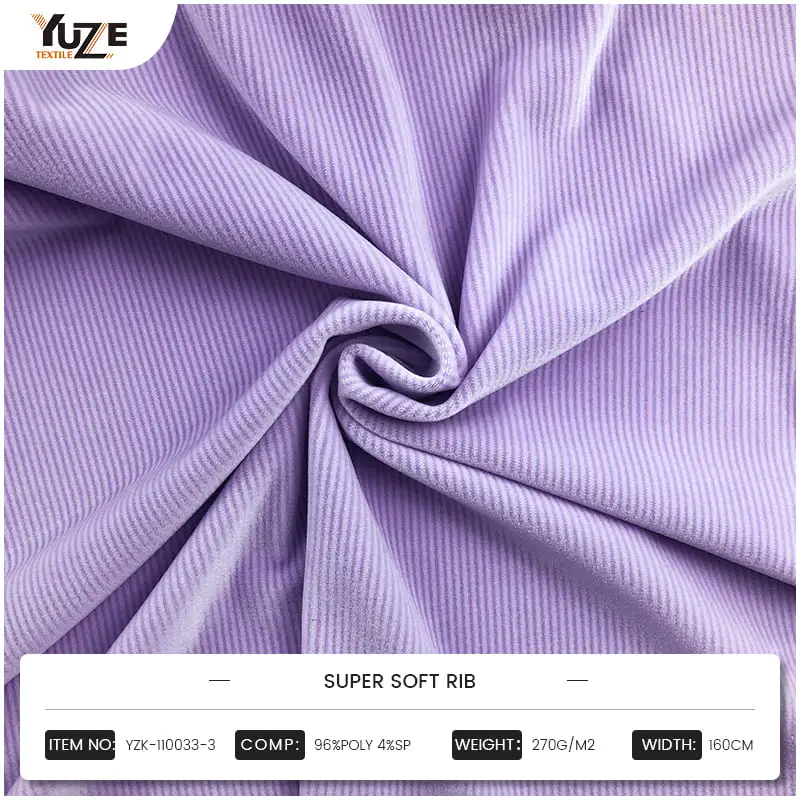 Soft Touch, Reale Experience Nyaman Baru-YZK-110033-3 Super Soft Rib Fabric baru diluncurkan